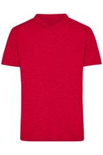 James&Nicholson Slub T-Shirt mit V-Ausschnitt für Herren, Bright Blue S, JN750 – Bild 3