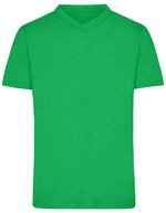 James&Nicholson Slub T-Shirt mit V-Ausschnitt für Herren, Bright Blue S, JN750 – Fern Green