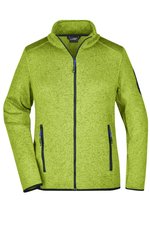 James&Nicholson Strickfleece-Jacke mit Stehkragen für Damen, Dark Grey Melange/Silver (Solid) S, JN761 – Bild 1