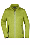 James&Nicholson Giacca a Maglia in Pile con Colletto Alto da Donna, Dark Grey Melange/Silver (Solid) S, JN761 – immagine 3