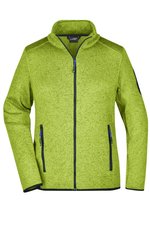 James&Nicholson Strickfleece-Jacke mit Stehkragen für Damen, Dark Grey Melange/Silver (Solid) S, JN761 – Bild 3
