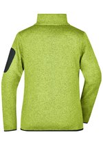 James&Nicholson Strickfleece-Jacke mit Stehkragen für Damen, Dark Grey Melange/Silver (Solid) S, JN761 – Bild 4