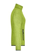 James&Nicholson Strickfleece-Jacke mit Stehkragen für Damen, Dark Grey Melange/Silver (Solid) S, JN761 – Bild 6