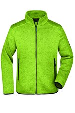James&Nicholson Strickfleece-Jacke mit Stehkragen und Taschen, Dark Grey Melange/Silver (Solid) S, JN762 – Bild 1