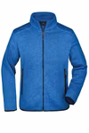 James&Nicholson Knit Fleece Jacket with Stand-Up Collar and Pockets, Dark Grey Melange/Silver (Solid) S, JN762 – image 3
