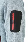 James&Nicholson Knit Fleece Jacket with Stand-Up Collar and Pockets, Dark Grey Melange/Silver (Solid) S, JN762 – image 6