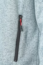 James&Nicholson Strickfleece-Jacke mit Stehkragen und Taschen, Dark Grey Melange/Silver (Solid) S, JN762 – Bild 7