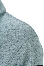 James&Nicholson Strickfleece-Jacke mit Stehkragen und Taschen, Dark Grey Melange/Silver (Solid) S, JN762 – Bild 8
