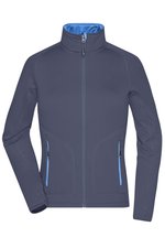 James&Nicholson Stretchfleece Jacke mit Reißverschluss für Damen, Black/Silver (Solid) S, JN763 – Bild 3