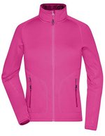 James&Nicholson Stretchfleece Jacke mit Reißverschluss für Damen, Black/Silver (Solid) S, JN763 – Pink/Fuchsia