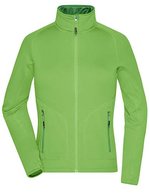 James&Nicholson Stretchfleece Jacke mit Reißverschluss für Damen, Black/Silver (Solid) S, JN763 – Spring Green/Green