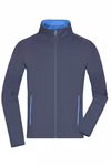 James&Nicholson Stretch Fleece Jacket with Thumb Loops for Men, Black/Silver (Solid) S, JN764 – image 3