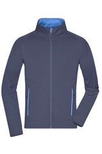 James&Nicholson Stretchfleece Jacke mit Daumenschlaufen für Herren, Black/Silver (Solid) S, JN764 – Bild 3
