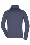 James&Nicholson Stretch Fleece Jacket with Thumb Loops for Men, Black/Silver (Solid) S, JN764 – image 4
