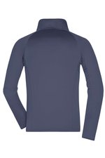 James&Nicholson Stretchfleece Jacke mit Daumenschlaufen für Herren, Black/Silver (Solid) S, JN764 – Bild 4