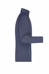James&Nicholson Stretch Fleece Jacket with Thumb Loops for Men, Black/Silver (Solid) S, JN764 – image 6