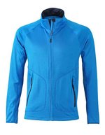 James&Nicholson Stretchfleece Jacke mit Daumenschlaufen für Herren, Black/Silver (Solid) S, JN764 – Cobalt/Navy