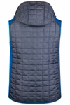 James&Nicholson Strick-Hybridweste mit gesteppter Kapuze, Grey Melange/Anthracite Melange M, JN768 – Bild 4