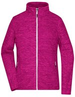 James&Nicholson Fleecejacke mit Stehkragen für Damen, Berry Melange/Silver (Solid) S, JN769 – Bild 2