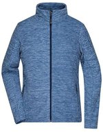 James&Nicholson Fleecejacke mit Stehkragen für Damen, Berry Melange/Silver (Solid) S, JN769 – Blu Melange/Blu navy