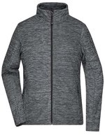 James&Nicholson Fleecejacke mit Stehkragen für Damen, Berry Melange/Silver (Solid) S, JN769 – Grey Melange/Anthracite