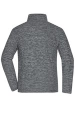 James&Nicholson Fleecejacke Slim-Fit Melangeoptik für Herren, Blue Melange/Navy S, JN770 – Bild 4