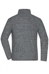 James&Nicholson Fleecejacke Slim-Fit Melangeoptik für Herren, Grey Melange/Anthracite 3XL, JN770 – Bild 4