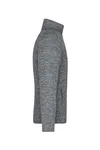 James&Nicholson Fleecejacke Slim-Fit Melangeoptik für Herren, Grey Melange/Anthracite 3XL, JN770 – Bild 6