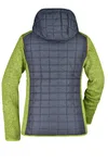 James&Nicholson Hybridjacke mit Karo-Look für Damen, Royal Melange/Anthracite Melange XL, JN771 – Bild 4