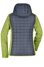 James&Nicholson Hybridjacke mit Karo-Look für Damen, Grey Melange/Anthracite Melange S, JN771 – Bild 4