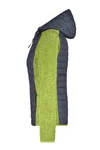 James&Nicholson Hybridjacke mit Karo-Look für Damen, Royal Melange/Anthracite Melange XL, JN771 – Bild 5