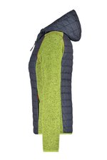 James&Nicholson Hybridjacke mit Karo-Look für Damen, Grey Melange/Anthracite Melange S, JN771 – Bild 5