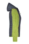 James&Nicholson Hybridjacke mit Karo-Look für Damen, Royal Melange/Anthracite Melange XL, JN771 – Bild 6