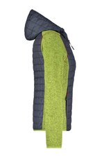 James&Nicholson Hybridjacke mit Karo-Look für Damen, Grey Melange/Anthracite Melange S, JN771 – Bild 6
