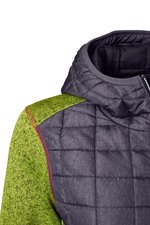 James&Nicholson Hybridjacke mit Karo-Look für Damen, Grey Melange/Anthracite Melange S, JN771 – Bild 7