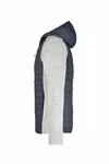 James&Nicholson Hybrid Jacket with Melange Look for Men, Grey Melange/Anthracite Melange S, JN772 – image 5