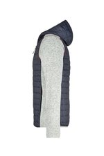 James&Nicholson Hybridjacke mit Melange-Optik für Herren, Grey Melange/Anthracite Melange S, JN772 – Bild 5