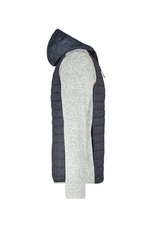 James&Nicholson Hybridjacke mit Melange-Optik für Herren, Grey Melange/Anthracite Melange S, JN772 – Bild 6