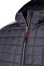 James&Nicholson Hybridjacke mit Melange-Optik für Herren, Grey Melange/Anthracite Melange S, JN772 – Bild 7