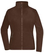 James&Nicholson Fleecejacke mit Stehkragen für Damen, Black XS, JN781 – Brown