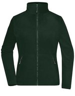 James&Nicholson Fleecejacke mit Stehkragen für Damen, Black XS, JN781 – Dark Green