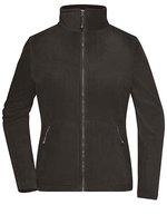James&Nicholson Fleecejacke mit Stehkragen für Damen, Black XS, JN781 – Dark Grey (Solid)