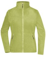 James&Nicholson Fleecejacke mit Stehkragen für Damen, Black XS, JN781 – Lime Green