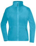 James&Nicholson Fleecejacke mit Stehkragen für Damen, Black XS, JN781 – Turquoise