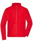 James&Nicholson Fleecejacke mit Stehkragen für Herren, Dark Grey (Solid) 3XL, JN782 – Red