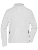 James&Nicholson Fleecejacke mit Stehkragen für Herren, Black S, JN782 – Bianco