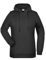 James&Nicholson Doppellagiger Kapuzen-Hoodie mit Kängurutasche, Black XS, JN795 – Bild 2