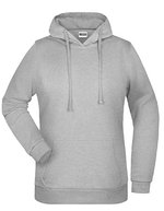 James&Nicholson Doppellagiger Kapuzen-Hoodie mit Kängurutasche, Black XS, JN795 – Gris Chine