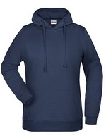 James&Nicholson Doppellagiger Kapuzen-Hoodie mit Kängurutasche, Black XS, JN795 – Marine