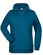 James&Nicholson Doppellagiger Kapuzen-Hoodie mit Kängurutasche, Black XS, JN795 – Petrole
